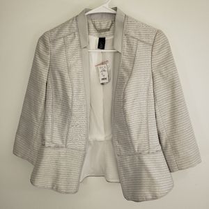 White House Black Market Shimmer Tweed Jacket
